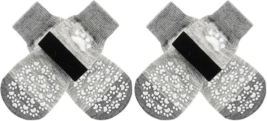 EXPAWLORER Anti Slip Dog Socks to Prevent Licking Paws, Dog Shoes for Hot Pavement, Dog Booties for Small Medium Large Senior Dogs, Traction Control Boots & Paw Protectors for Hardwood Floors-PurrikoPets
