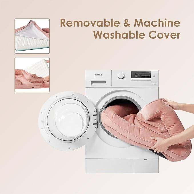 EHEYCIGA Orthopedic Dog Beds for Large Dogs, Waterproof Memory Foam Large Dog Bed with Sides, Non-Slip Bottom and Egg-Crate Foam Pet Couch Bed with Washable Removable Cover, Dusty Pink-PurrikoPets