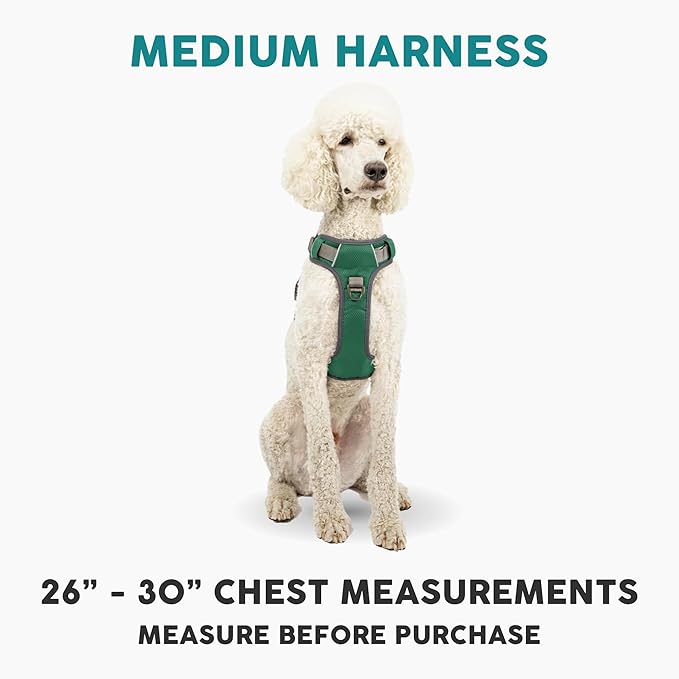 Embark Adventure Dog Harness, Reflective Trim No Pull Dog Harness Medium Sized Dogs - Military Grade Nylon, Front Clip with Gel Lined Handle.-PurrikoPets