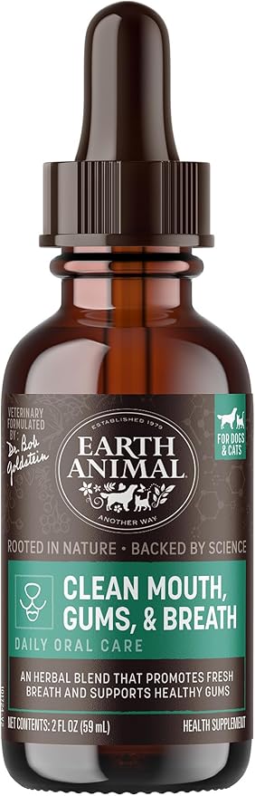 Earth Animal Herbal Remedies | Clean Mouth, Gums and Breath | 2 fl oz-PurrikoPets