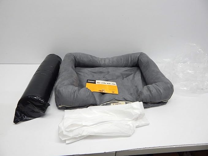 Friends Forever Orthopedic Dog Bed, Memory Foam Pet Sofa, Calming Dog Couch, Water Resistant Pet Bed, Washable Cover, Non-Slip Bottom, Chester, Grey, 25" x 20" x 5.5"-PurrikoPets