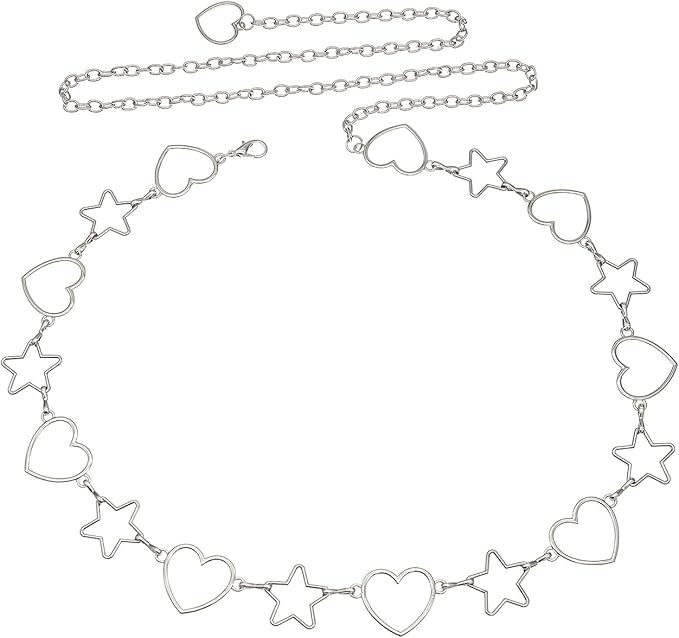 Waist Chain Belts Women Girls Metal Belly Link Adjustable Waist Belt for Jeans and Dress