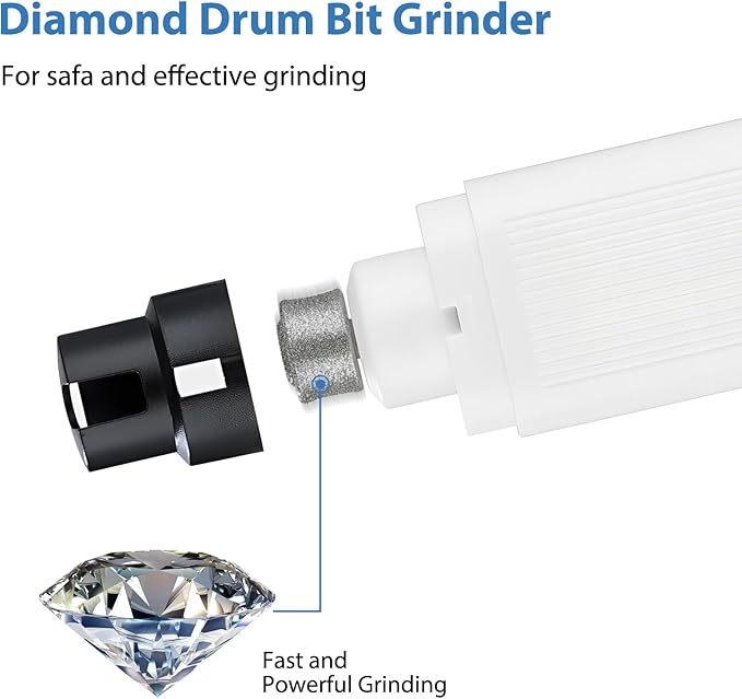 Dog Nail Grinder - 2-Speed Super Quiet and Low Vibration Electric Pet Nail Grinder - Rechargeable Dog Nail Trimmers for Small Dogs- Cat Nail Claw Clippers with 2 Level LED Lighting(White)-PurrikoPets