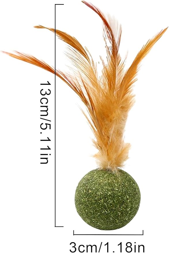 5 Pieces of Catnip Toys Ideal Catnip Ball to Stimulate Cat Exercising and Interacting Toys for Cats-PurrikoPets