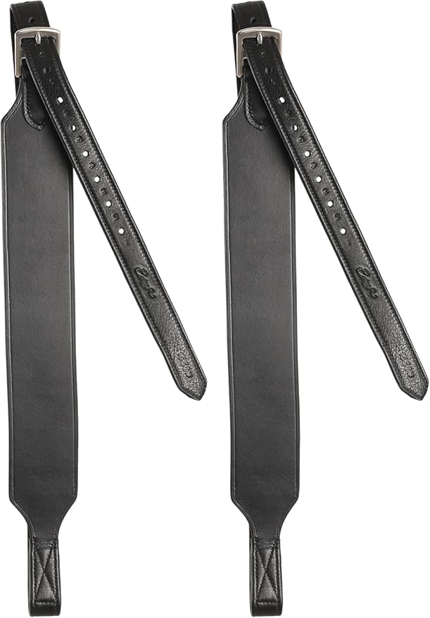 Exion Wide Stability Stirrup Leathers for English Saddles | Premium Cowhide Leather | Enhanced Leg Stability & Comfort | Sizes: 48" to 62"-PurrikoPets