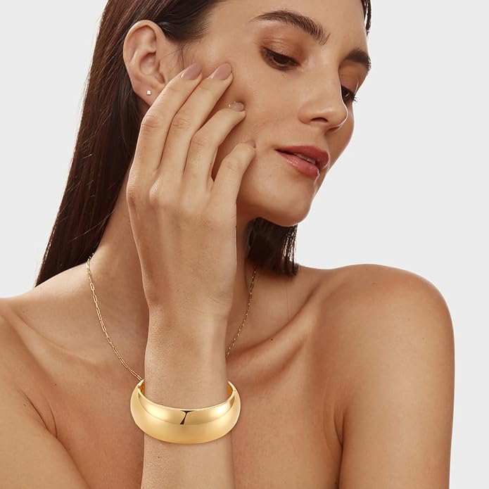 YMBYCM Chunky Bangle Bracelets for Women Trendy Wide Chunky Cuff Bracelets Wrap Bracelet