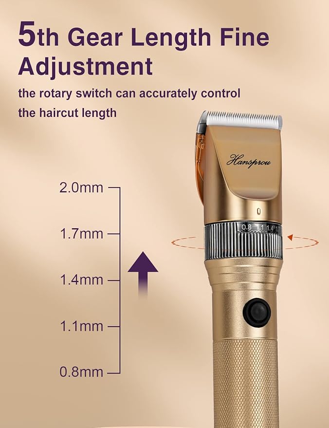 Dog Grooming Clippers, Professional Dog Clipper for Thick Coat 12V Plug-in Pet Trimmer High Power Pet Clippers Low Noise with Guard Combs Brush for Dogs Cats and Other Animal-PurrikoPets