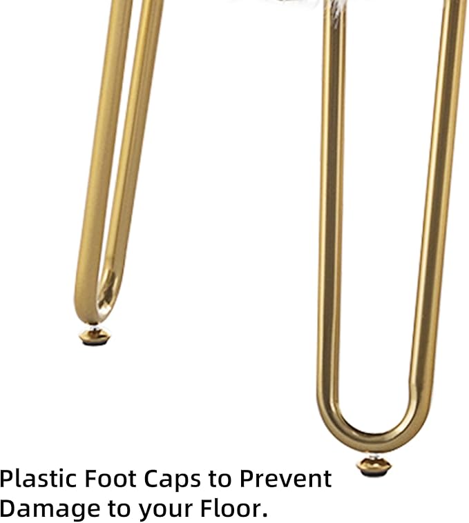 42.5Inch White Bedroom Bench, Benches for Bedroom White Faux Fur Upholstered Bed end Bench, Tufting Bench Indoor Bench with Metal Legs for Living Room Bedroom Dining Room Entryway-PurrikoPets