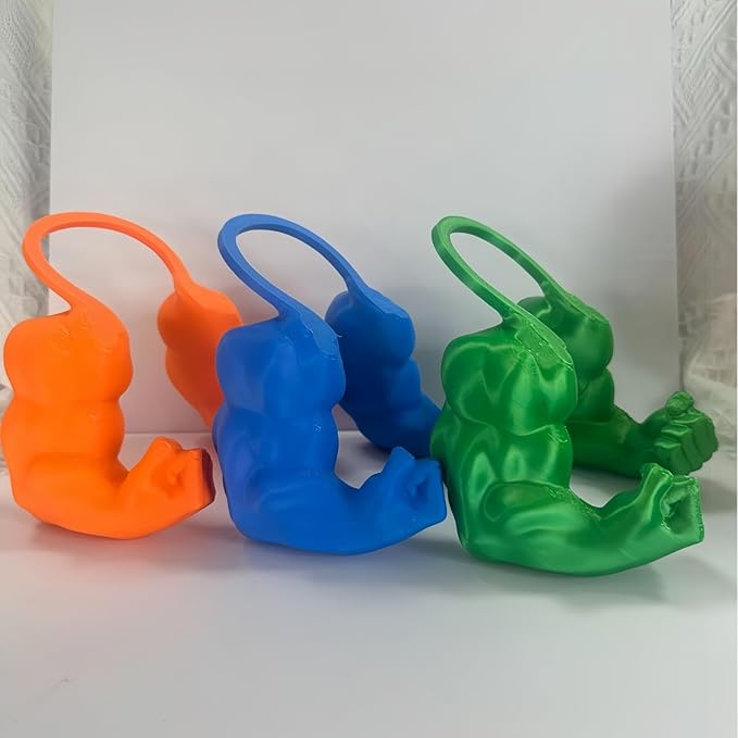 Funny Cat Muscle Arm, 3D Print Cat Neck Arm with Muscles, Funny Pet Prop Boom Arm, for Kitten Birthday Party Supplies(Green)-PurrikoPets