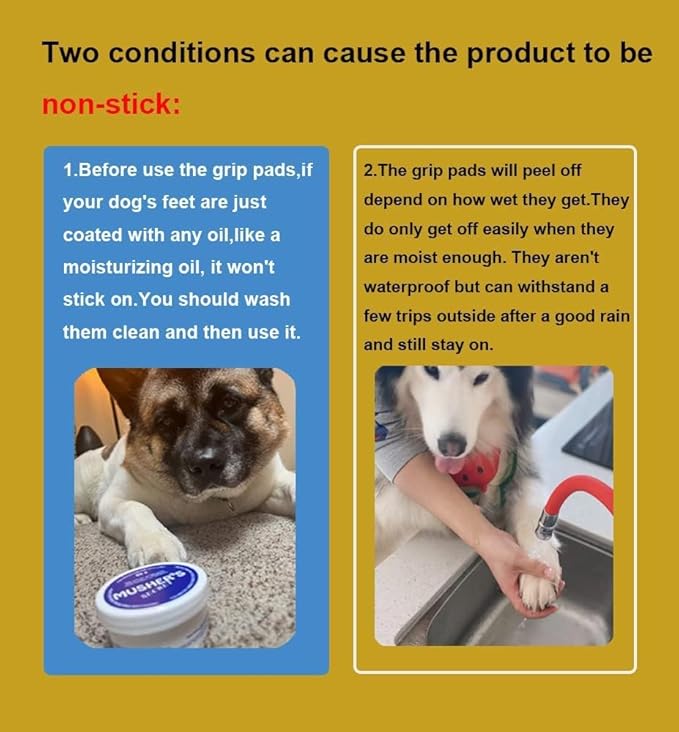 Dog Paw Pads Anti-Slip Grips,Dog Paw Protectors for Senior Dogs on Hot Pavement,Provides Traction to Keep Them from Slipping on Smooth Floors 12 sets-48 Pads Black L-PurrikoPets