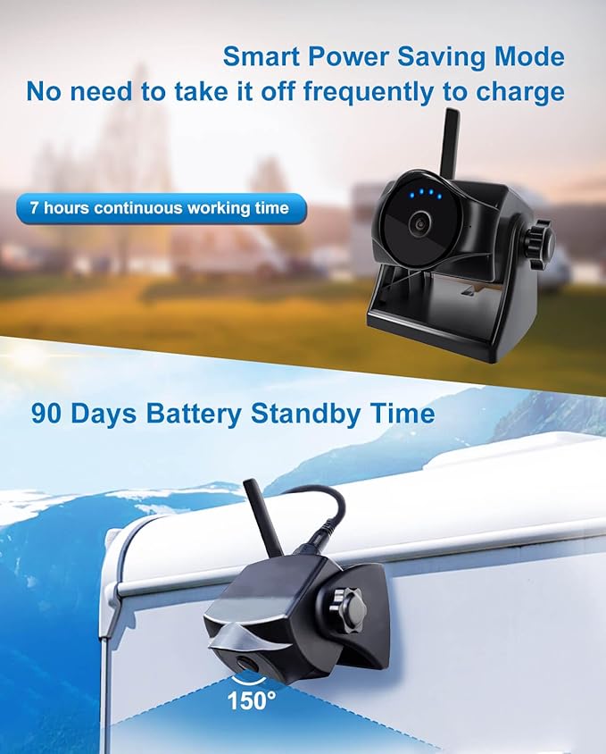 1080P Magnetic Wireless Backup Camera, WiFi Hitch Camera with Long-Lasting Battery,Night Vision,IP69K, Easy Installation for RVs, Trucks, Trailers, Compatible with iPhone,iPad, Android Devices-PurrikoPets