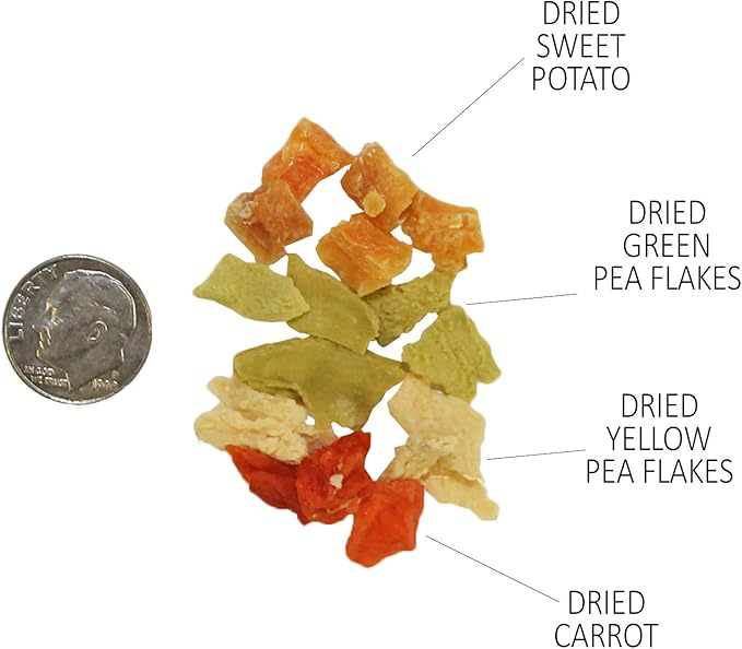 Exotic Nutrition Veggie Blend - Healthy Natural Mixed Dried Vegetable Treat - Sweet Potatoes, Carrots, Peas - for Degus, Chinchillas, Sugar Gliders, Hedgehogs, Guinea Pigs & Small Pets… (3 Pound)-PurrikoPets