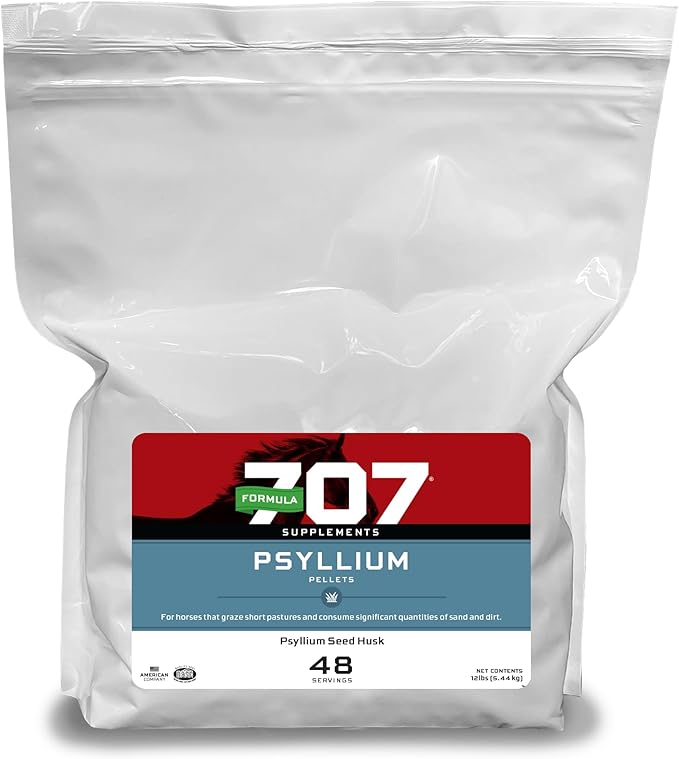 Formula 707 Psyllium Pellets Equine Supplement (12lb Bucket - 48 Day Supply)-PurrikoPets