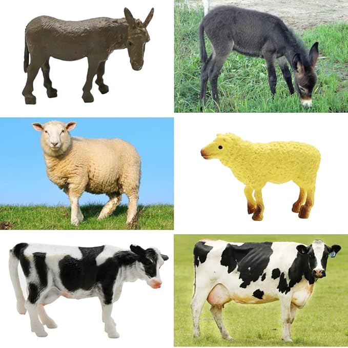 Farm Animals Figures Playset, 40 Pcs Farm Toy Tractor with Plastic Farm Animals Figurines, Farmer and Fence Farm Playset, Farm Figures Farmer Truck Toy with Trailer for Kids Boys Girls Toddlers 3+-PurrikoPets