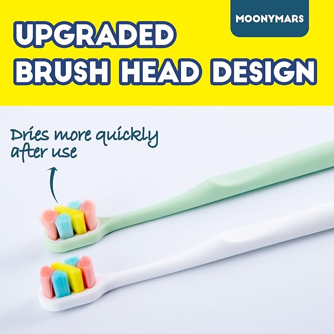 Dog Toothbrush Kit 2 Pack, Ultra Soft Pet Tooth Brush for Medium to Large Dogs, Animal Teeth Brushing Kit for Easy Dental Cleaning-PurrikoPets