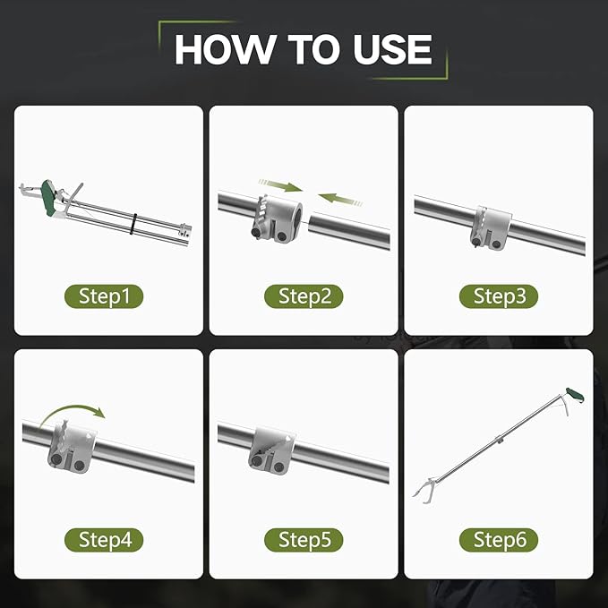 60“ Snake Tongs Collapsible Grabber, Professional Reptile Snake Catcher Wide Jaw Handling Tool, Stainless Steel Snake Hook-PurrikoPets