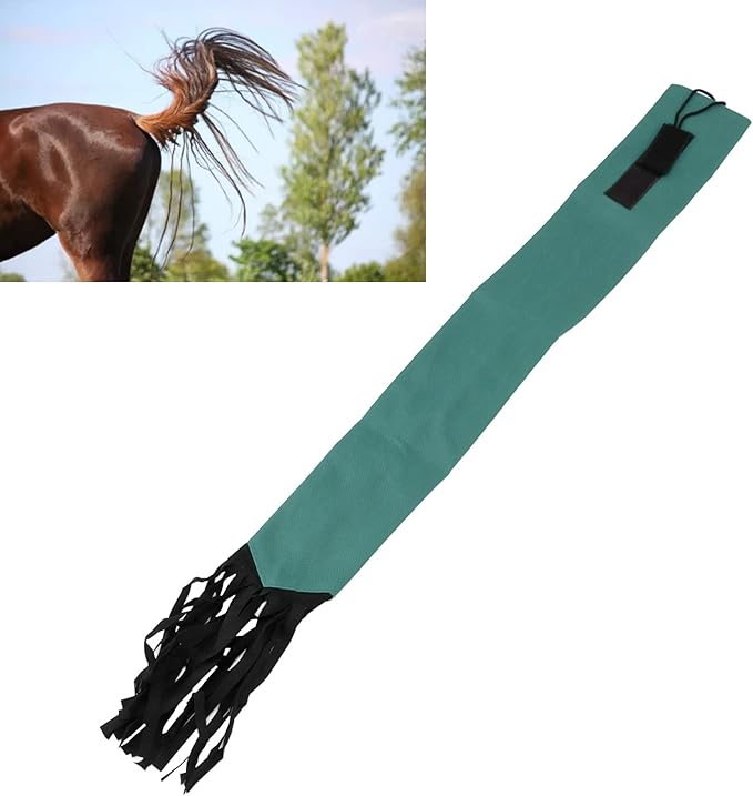 GLOGLOW Horse Tail Bag, Design Horse Tail Guard with Fringe for Keep Tail and Protected (Green)-PurrikoPets