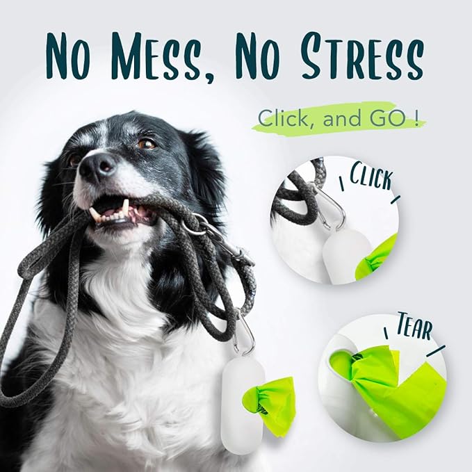 60 Count Compostable Dog Poop Bags, Extra Thick, Leak Proof, Unscented, Eco-Friendly, 9 x 13 Inches-PurrikoPets