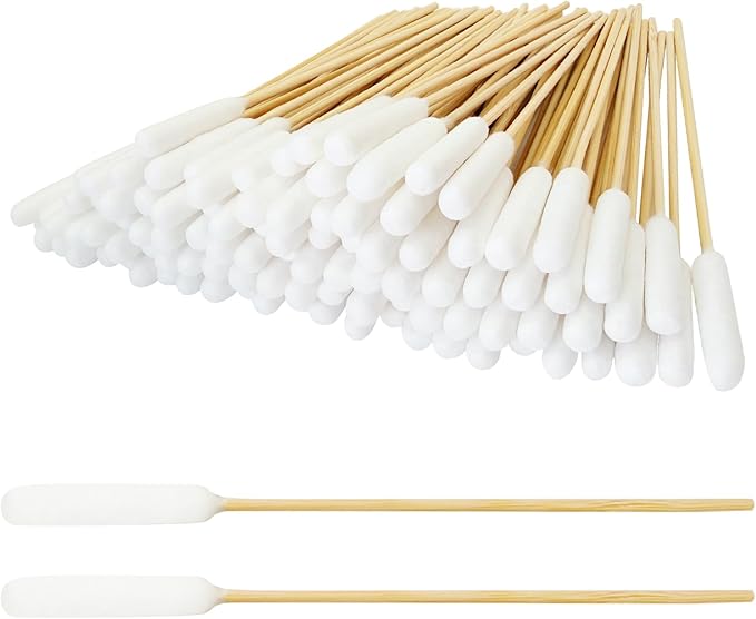 100 PCS Professional Dog Ear Cleaning Swabs - 6-inch Large Cotton Swabs, Gentle and Comfortable Bamboo Cotton Buds, Prevent Infections, Ideal Solution for Pet Ear Care (Long Tips)-PurrikoPets