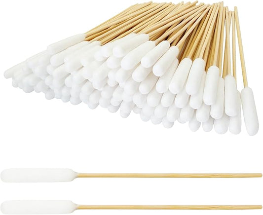100 PCS Professional Dog Ear Cleaning Swabs - 6-inch Large Cotton Swabs, Gentle and Comfortable Bamboo Cotton Buds, Prevent Infections, Ideal Solution for Pet Ear Care (Long Tips)-PurrikoPets