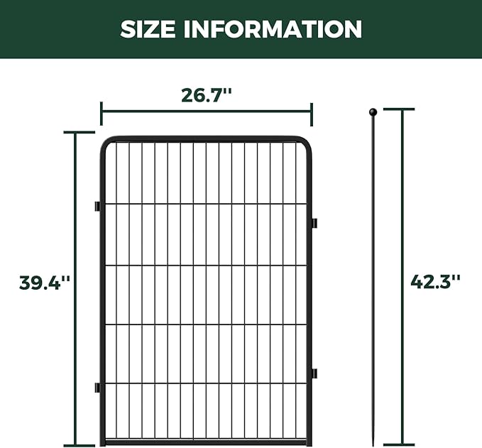 FXW Rollick Unleashed Dog Playpen for Indoor, Yard, RV Camping, 40 inch 2 Panels for Medium and Large Dogs, Black│Patented-PurrikoPets
