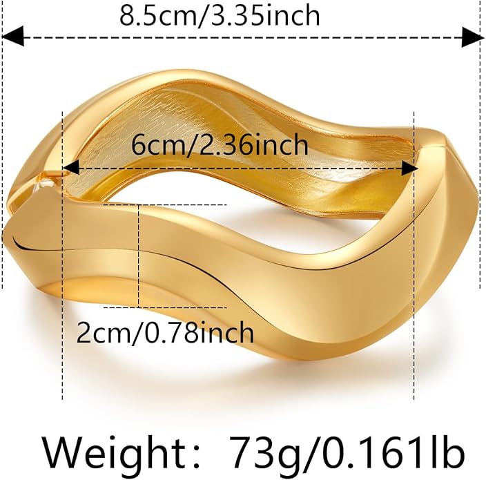 YMBYCM Chunky Bangle Bracelets for Women Trendy Wide Chunky Cuff Bracelets Wrap Bracelet