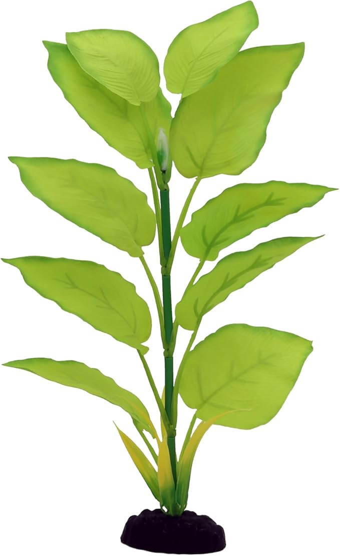 2-Pack 12 Inch Aquarium Silk Aquarium Plants, Artificial Plastic Plant for Small Tank, Goldfish, Fish Hides (Light Green, 12 Inch)-PurrikoPets