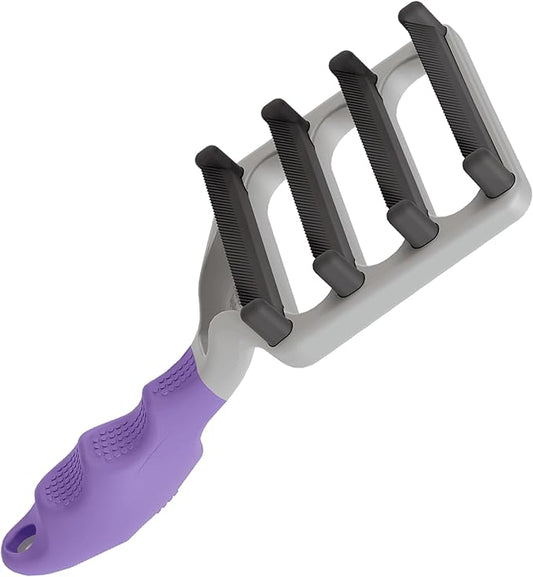 FUR4 deShedding Tool for Long Hair Cats - Innovative Cat Grooming Brush with 4 Composite Carbon Fiber Edges for Effective Fur Removal - Cat Hair Deshedder Brush for a Comfortable Grooming Experience-PurrikoPets