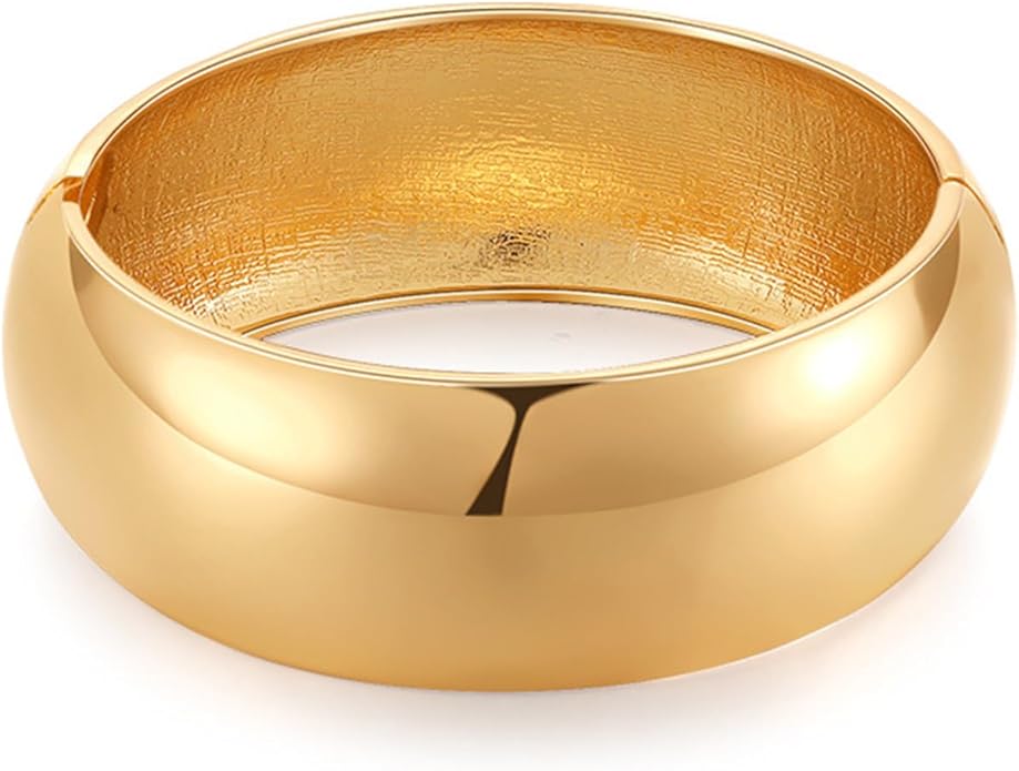 YMBYCM Chunky Bangle Bracelets for Women Trendy Wide Chunky Cuff Bracelets Wrap Bracelet