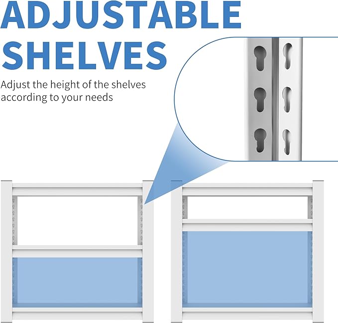 Fish Tank Stand White,3-tier Rack Shelf heavy duty Metal Frame Aquarium Stand 20 Gallon,Reptile Terrarium Stand for 30 Gallon Long Aquarium,Reptile Tank Stand,Breeder Tank Stand,31.5"*18"*34"-PurrikoPets