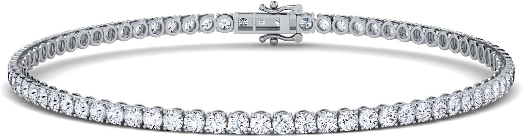 0.50-15 Carat Lab Grown Classic Diamond Tennis Bracelet 4 Prong Setting Luxury Collection (F-G Color, SI Clarity) Length- 7 Inch