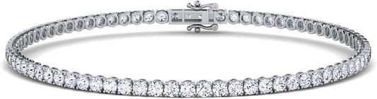 0.50-15 Carat Lab Grown Classic Diamond Tennis Bracelet 4 Prong Setting Luxury Collection (F-G Color, SI Clarity) Length- 7 Inch