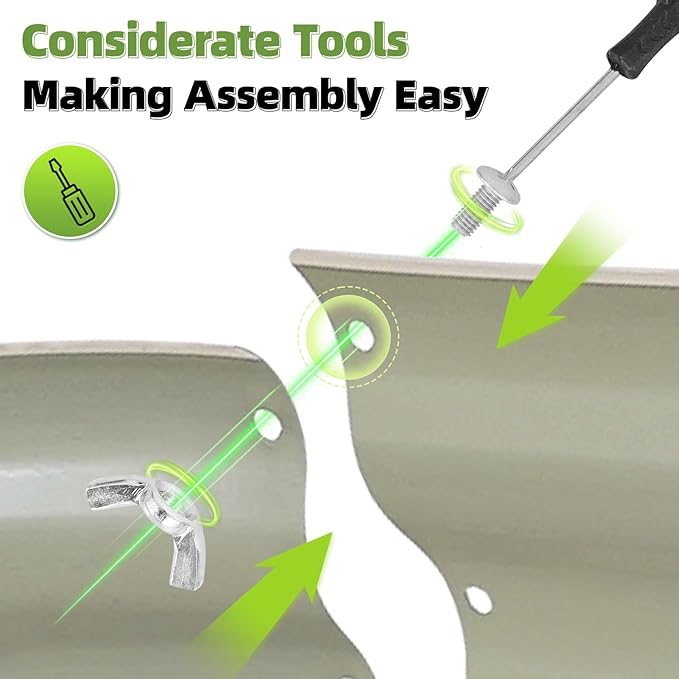 G GOOD GAIN Galvanized Metal Raised Garden Bed Kit - 4x2x1FT Outdoor Planter Box with Safety Edging and Gloves for Vegetables, Fruits, Flowers(White, 2PC)-PurrikoPets