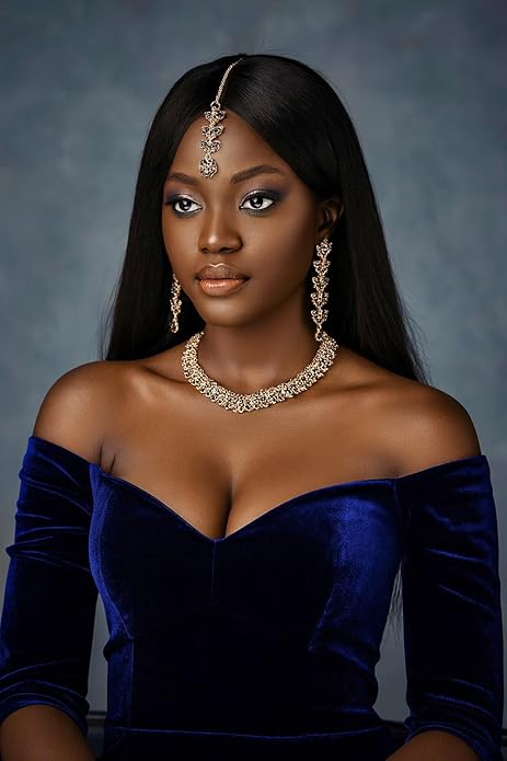 Touchstone Indian wedding jewelry set gold traditional necklaces for women statement rhinestone sets hollywood glamour style crystal stone bridal costume golden necklace