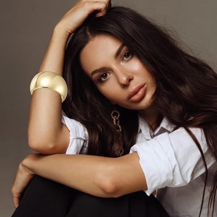 YMBYCM Chunky Bangle Bracelets for Women Trendy Wide Chunky Cuff Bracelets Wrap Bracelet