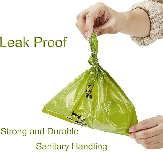 ECO-CLEAN Dog Poop Bags, 24 Rolls/360 Bags with Dispenser, Dog Waste Bags, Unscented, Leak-Proof, Easy Tear-Off-PurrikoPets