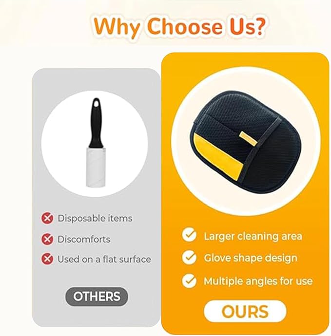 2PC Pet Hair Removal Glove,2025 New Reusable Pet Hair Removal Tool, Suitable for Bed Sheets, Sofas, Clothes, Carpets, Car Seats, and Static Gloves for Dogs and Cats-PurrikoPets