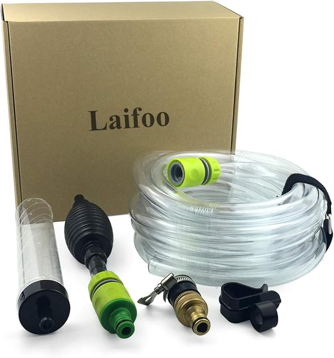 25ft Aquarium Vacuum Gravel Cleaner Fish Tank Cleaner Siphon Water Changer-PurrikoPets