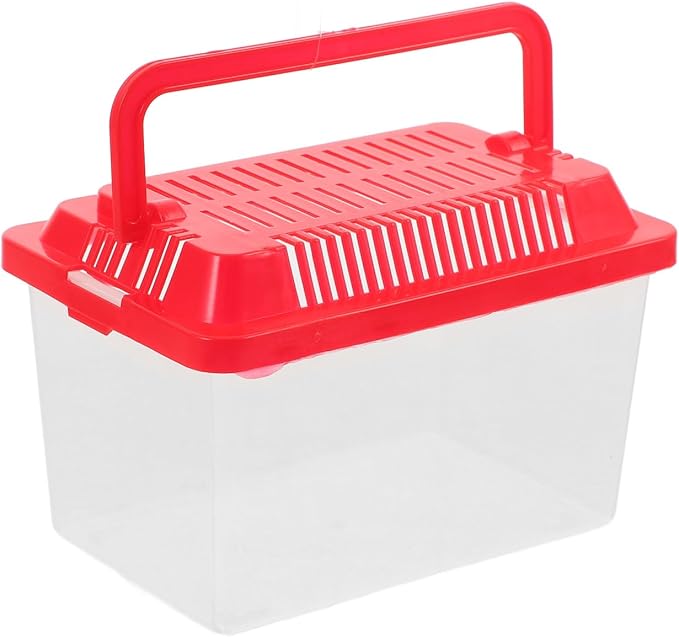 FRCOLOR 2pcs plastic turtle fish tank acrylic reptile cage tortoise habitat Pet Fish Tank Reptile Feeding Tank aquatic turtle tanks and aquariums eamon living habitat mini breeding box-PurrikoPets