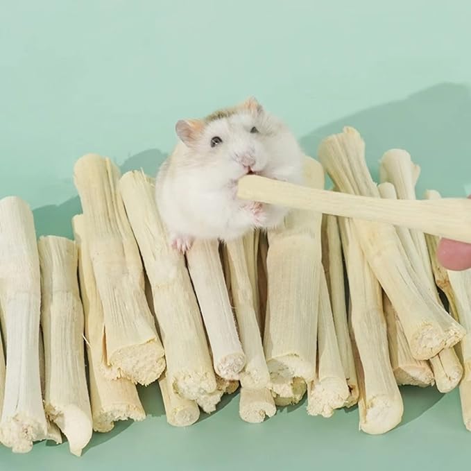 300g Snacks Sweet Bamboo Chew Toy for Rabbits Chew Sticks for Hamster Chinchilla Guinea Pig,Molar Treats Snack for Small Animals-PurrikoPets