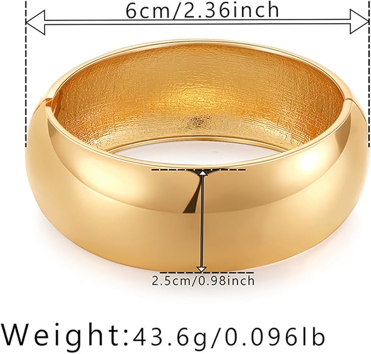 YMBYCM Chunky Bangle Bracelets for Women Trendy Wide Chunky Cuff Bracelets Wrap Bracelet