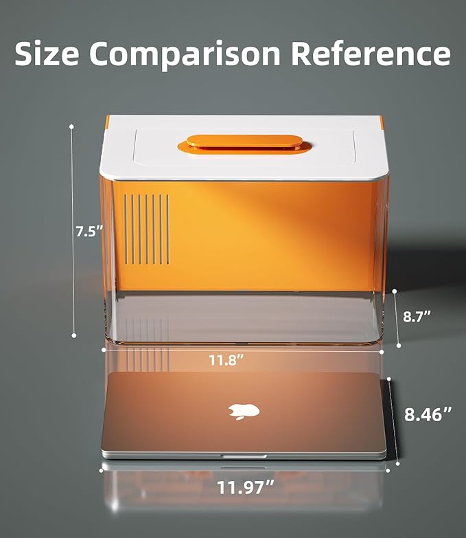 2.5 Gallon Fish Tank Small Aquarium Starter Kit with Hidden Filtration, 3 Color Light, Self Cleaning Nano Tank for Betta, Shrimp, Guppy, Angelfish-PurrikoPets