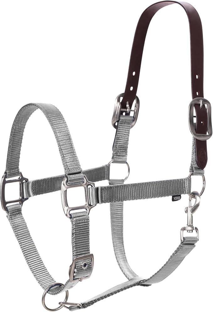 Equinavia Loki Adjustable Breakaway Horse Halter - Silver Sconce Gray - Horse-PurrikoPets