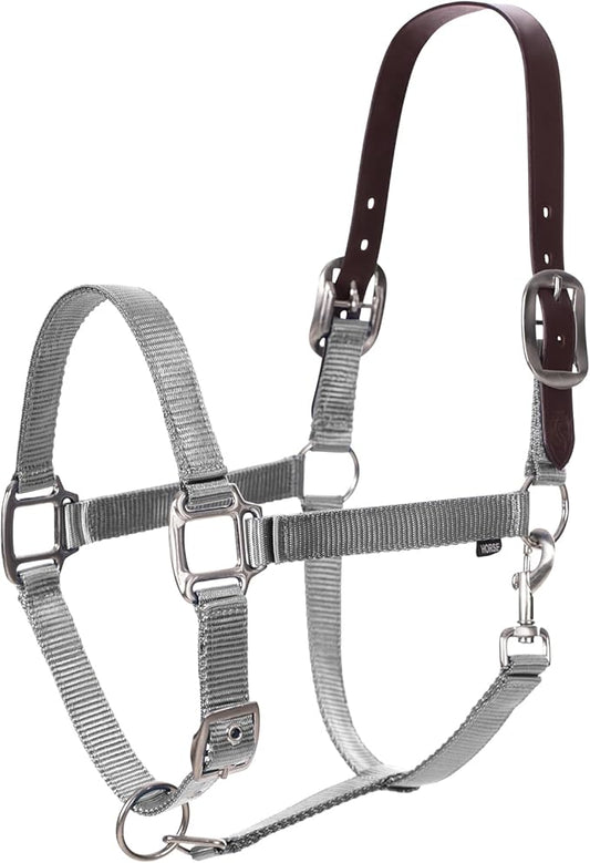 Equinavia Loki Adjustable Breakaway Horse Halter - Silver Sconce Gray - Pony-PurrikoPets