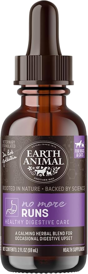 Earth Animal Herbal Remedies | No More Runs | 2 fl oz-PurrikoPets