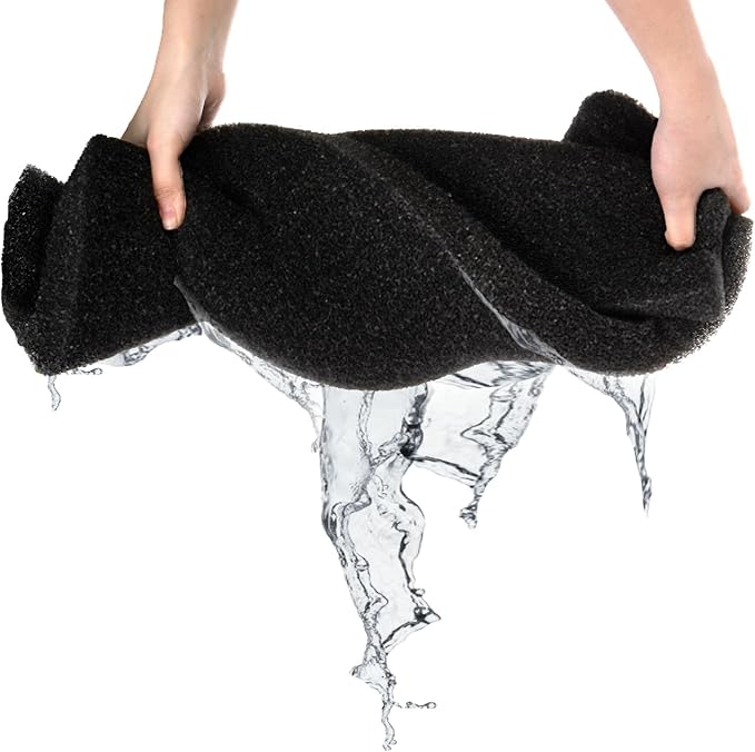 2 Pack Aquarium Sponge Filter Pad, Bio Filter Media Pad, 19.6" x 19.6"x 1.6" Cut-to-Size Open Cell Foam Sheet Replacement Foam Cover for Fish Tank Filter, 30 PPI-PurrikoPets