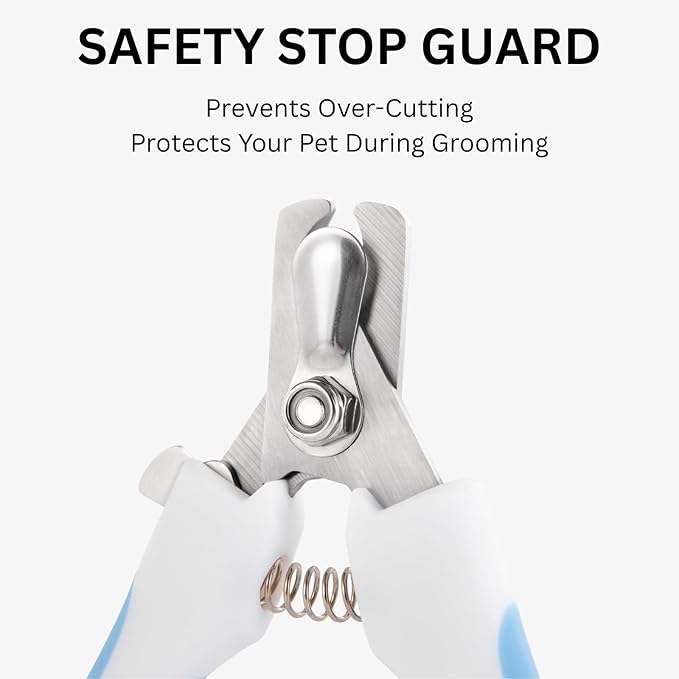 AIXINPET Dog & Cat Nail Clippers and Trimmers - with Free Nail File, Protective Guard to Avoid Over Cutting, Extra Sharp Blade - Suitable for Small to Large Dogs & Cats, Birds and Rabbits (Large)-PurrikoPets