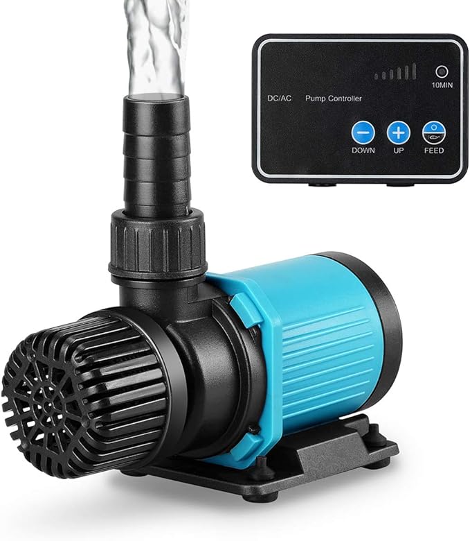 800GPH 30W16FT Aquarium 24V DC Water Pump with Controller, Submersible and Inline Return Pump for Fish Tank,Aquariums,Fountains,Sump,Hydroponic,Pond,Freshwater and Marine Water Use-PurrikoPets