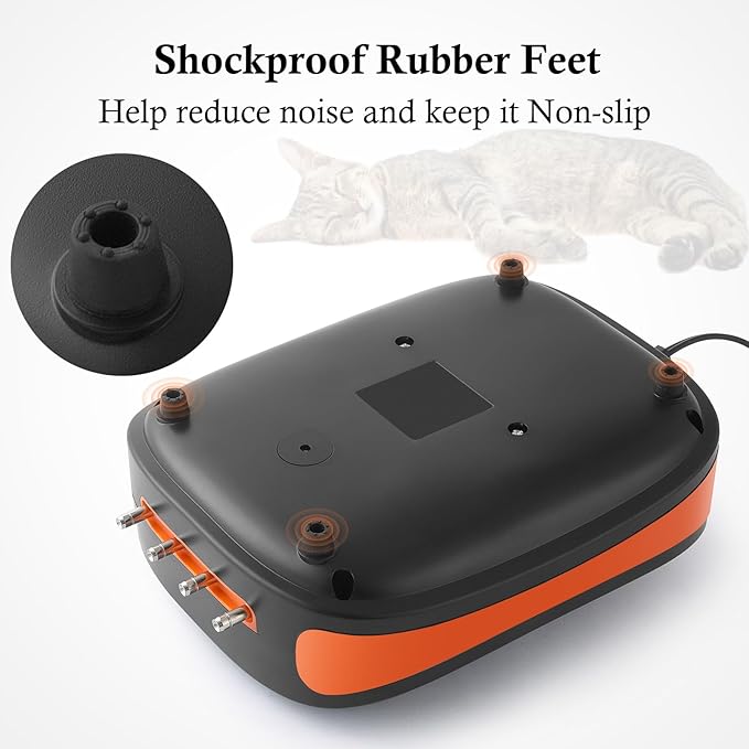 FEDOUR 4W/5W/8W Aquarium Corded Electric Air Pump, 96GPH/160GPH/256GPH Dual Outlets 4 Outlets Oxygen Pump, Ultra Quiet Aquarium Bubbler for up to 300 Gallon Fish and Turtle Tank-PurrikoPets