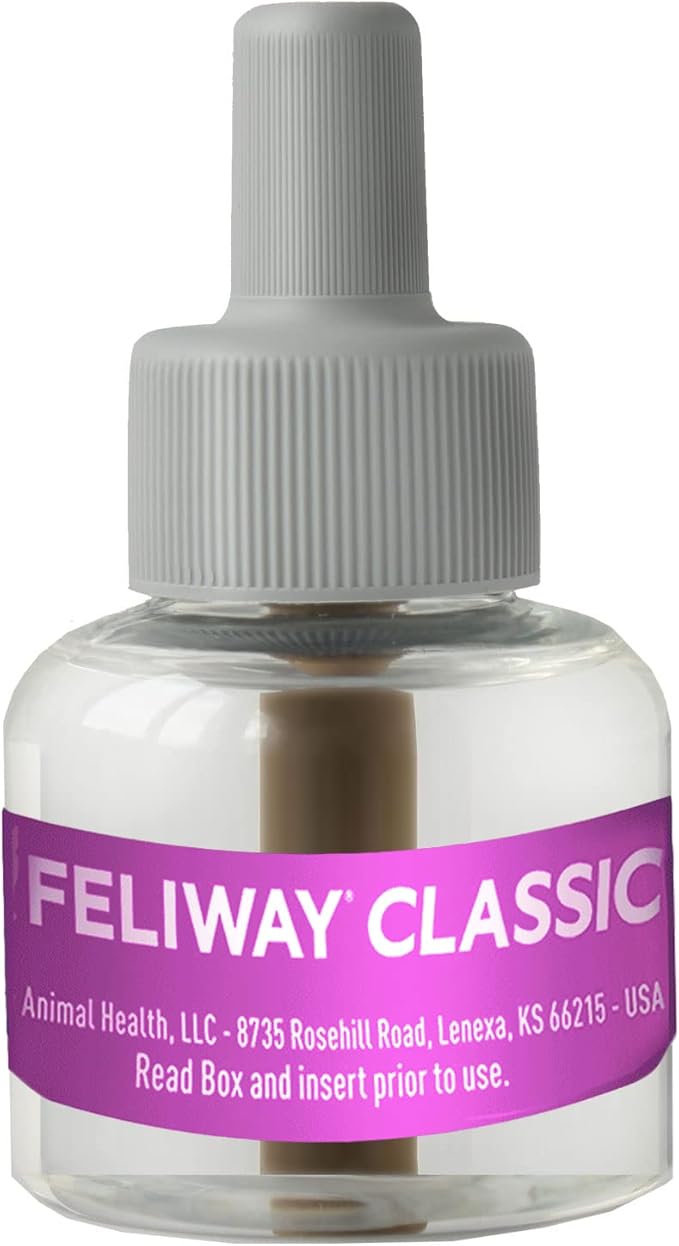 FELIWAY Classic Cat Calming Pheromone Diffuser: 1 Diffuser Kit & 6 Refills-PurrikoPets